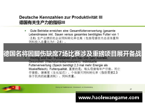 德国名将因脚伤缺席7场比赛涉及重磅项目展开备战